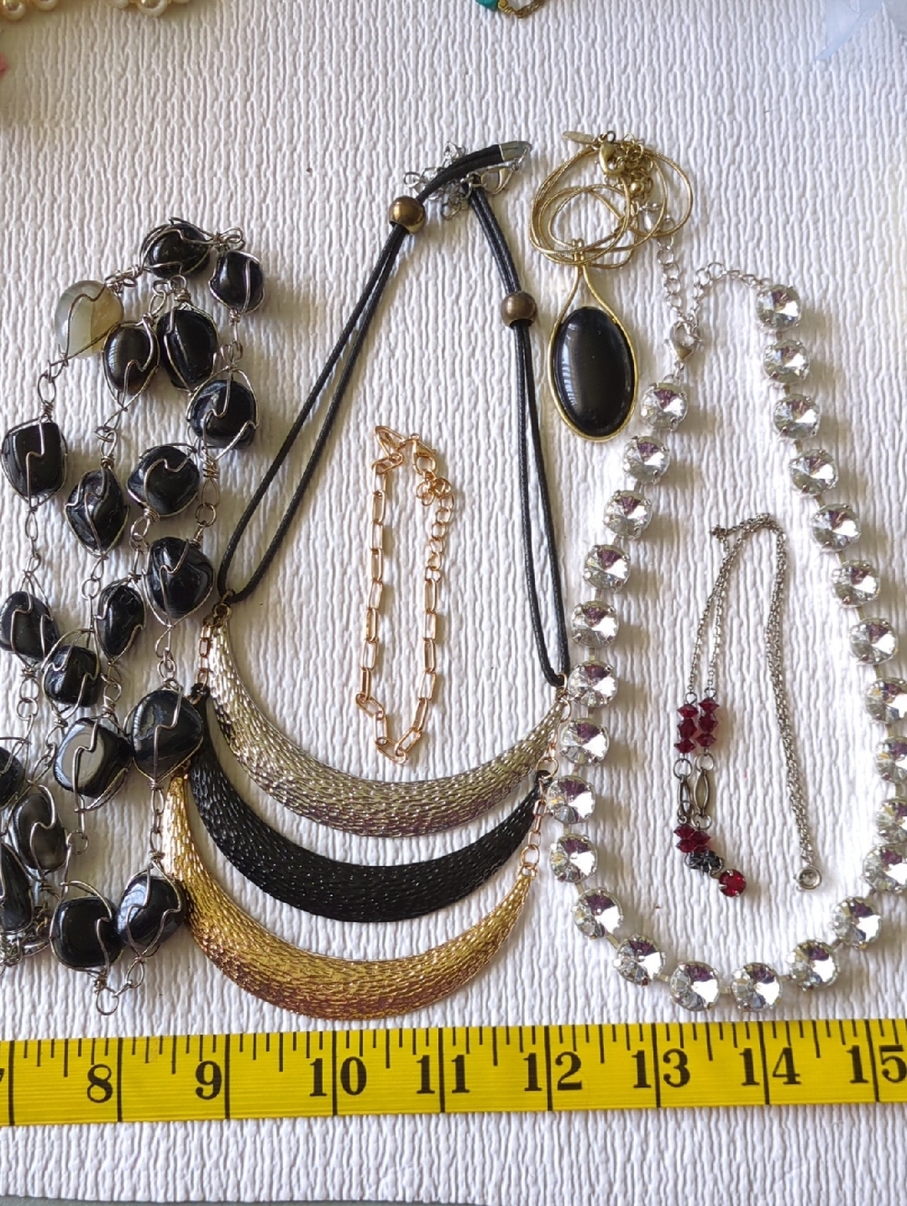 🎂Y1 Gorgeous Set of 5 Necklaces and Bracelet Costume Jewelry Bundle